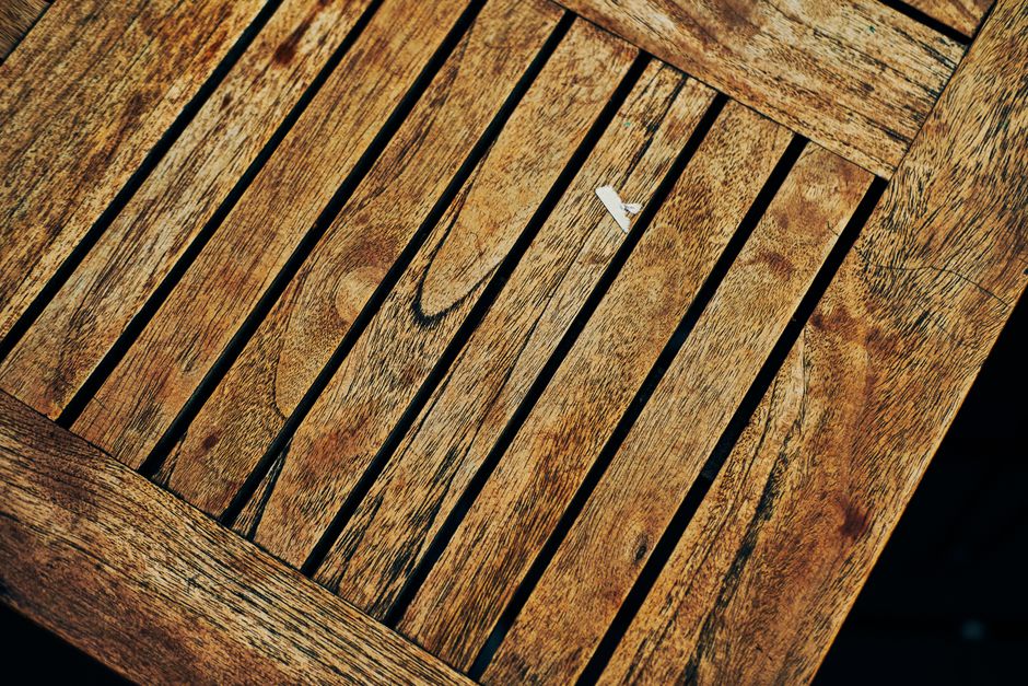 Close up of wooden handmade furniture details